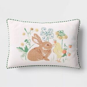 Threshold Oversized Woven Printed Easter Lumbar Throw Pillow 14”x 20”